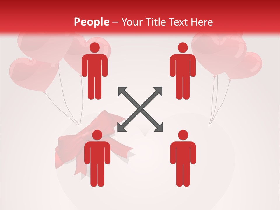 Balloons Card Romance Concept PowerPoint Template