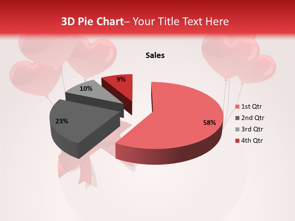 Balloons Card Romance Concept PowerPoint Template