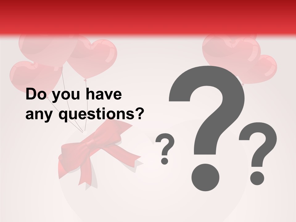 Balloons Card Romance Concept PowerPoint Template