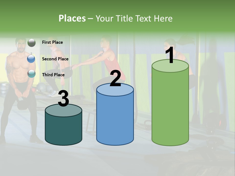 Dumbbell Lift Female PowerPoint Template