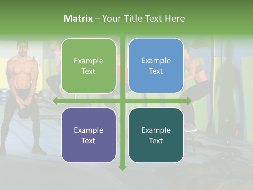 Dumbbell Lift Female PowerPoint Template