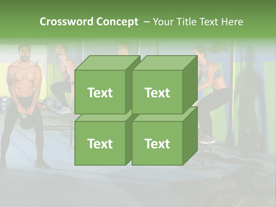 Dumbbell Lift Female PowerPoint Template