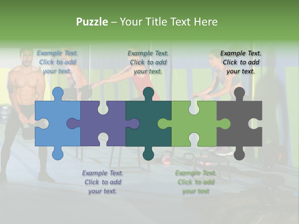 Dumbbell Lift Female PowerPoint Template