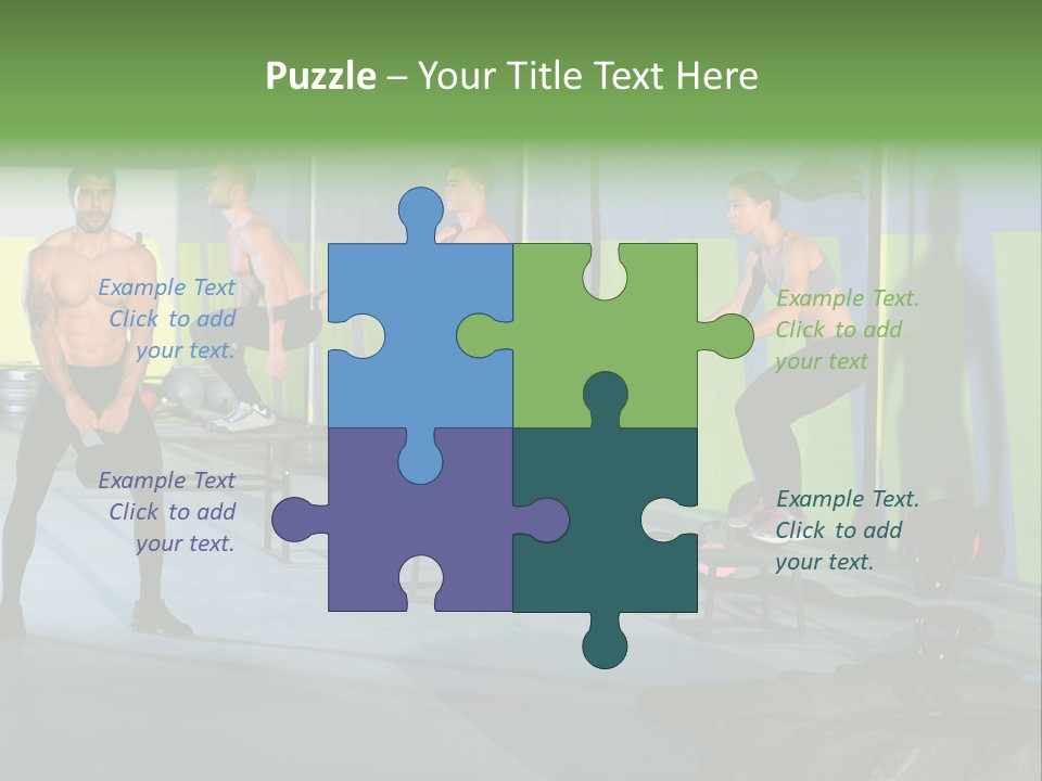 Dumbbell Lift Female PowerPoint Template