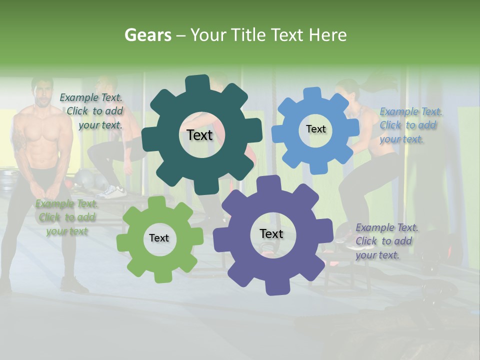 Dumbbell Lift Female PowerPoint Template