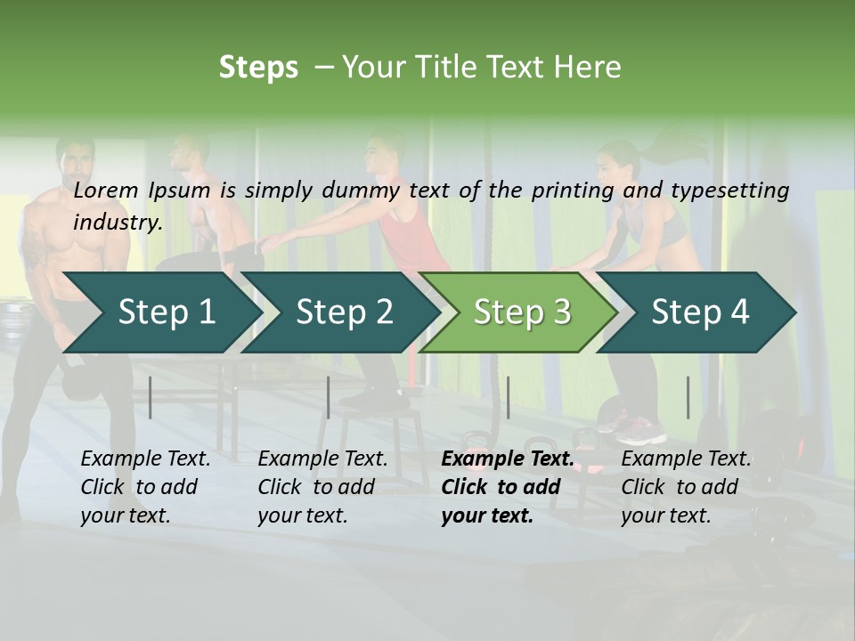 Dumbbell Lift Female PowerPoint Template