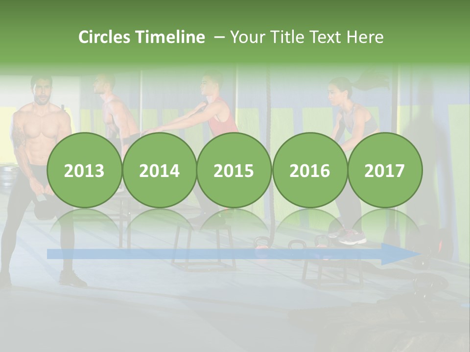 Dumbbell Lift Female PowerPoint Template