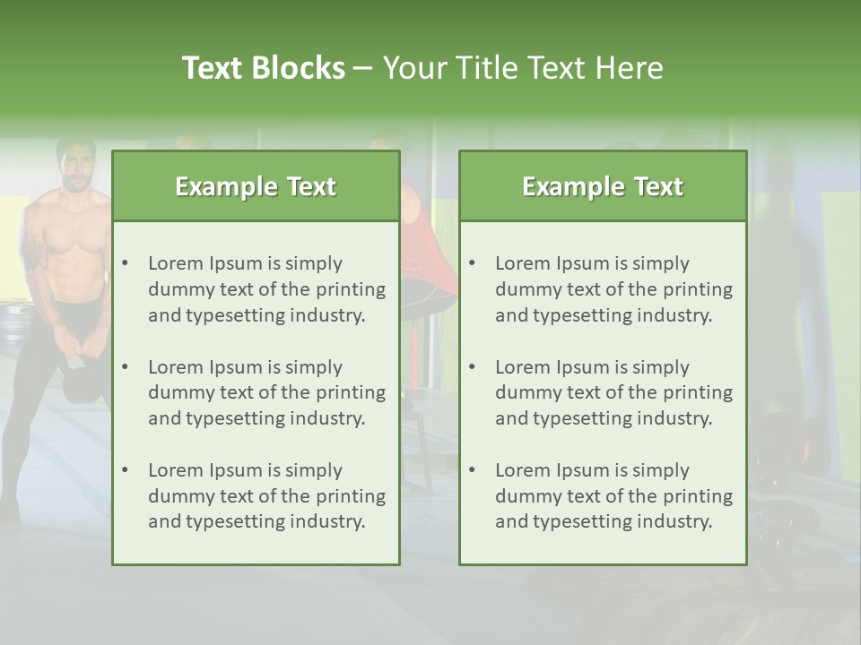 Dumbbell Lift Female PowerPoint Template