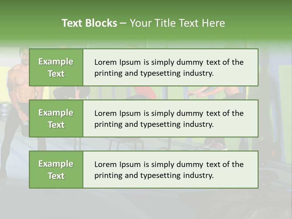 Dumbbell Lift Female PowerPoint Template