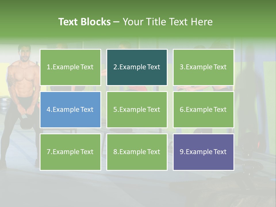 Dumbbell Lift Female PowerPoint Template