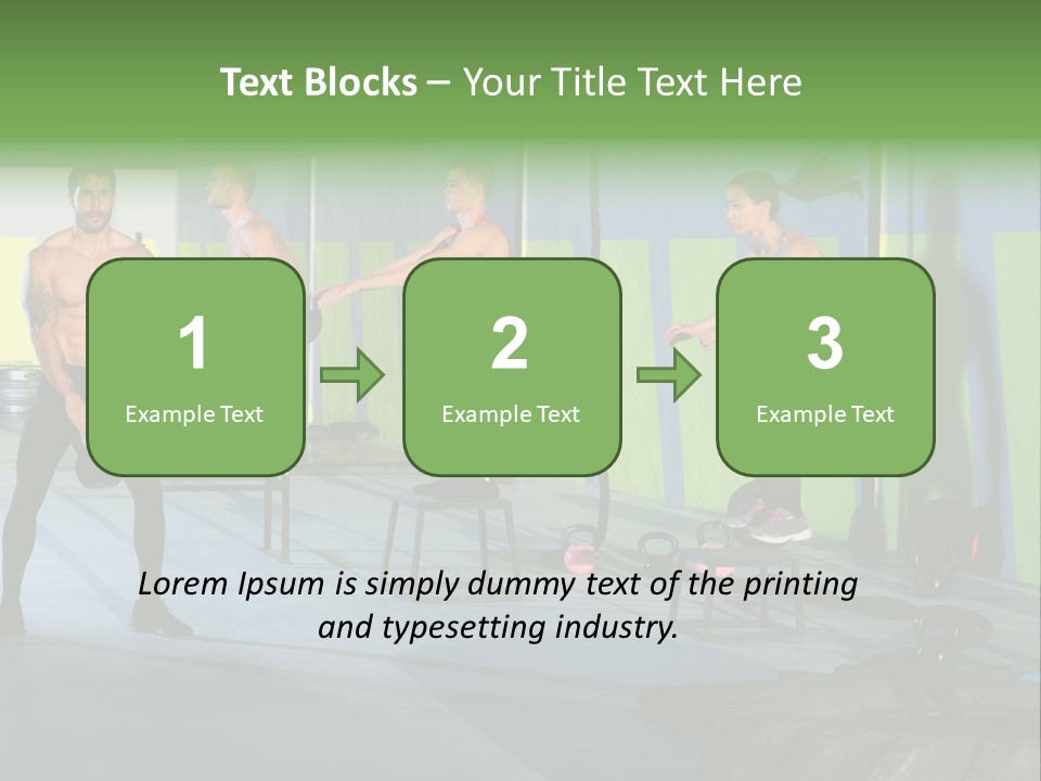 Dumbbell Lift Female PowerPoint Template