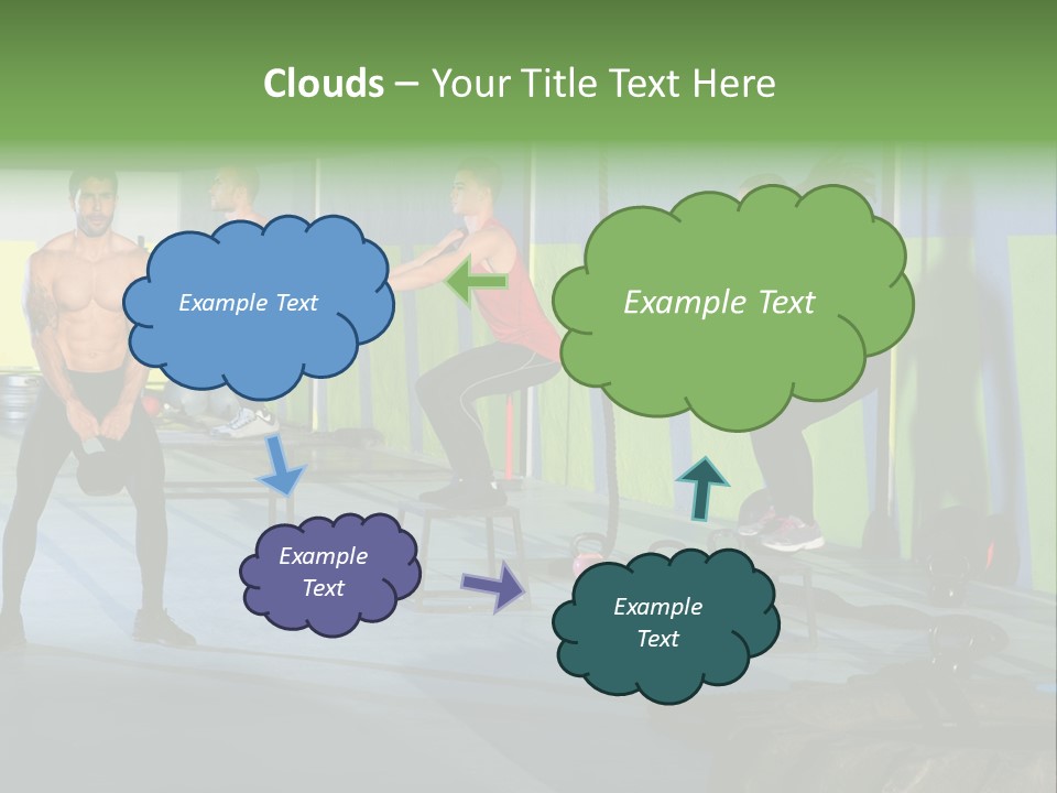 Dumbbell Lift Female PowerPoint Template