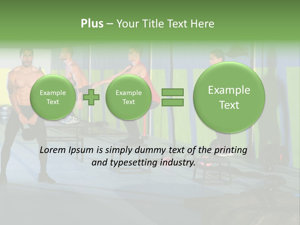 Dumbbell Lift Female PowerPoint Template