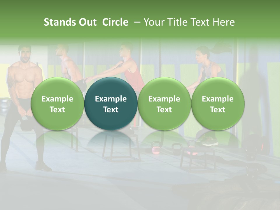 Dumbbell Lift Female PowerPoint Template