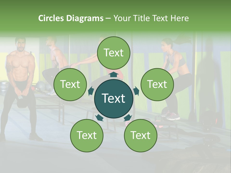 Dumbbell Lift Female PowerPoint Template