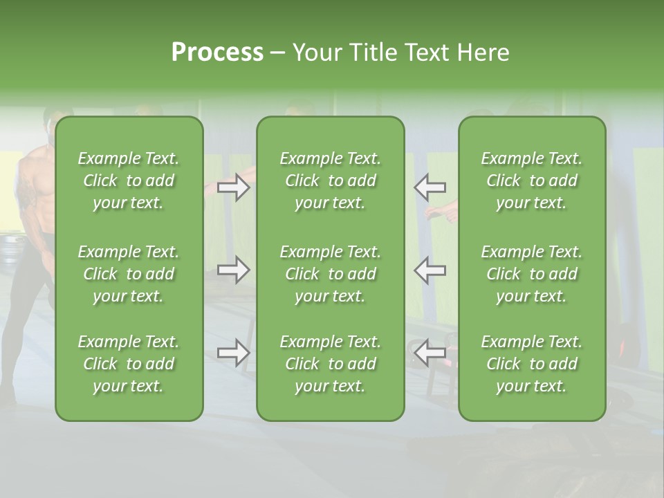 Dumbbell Lift Female PowerPoint Template