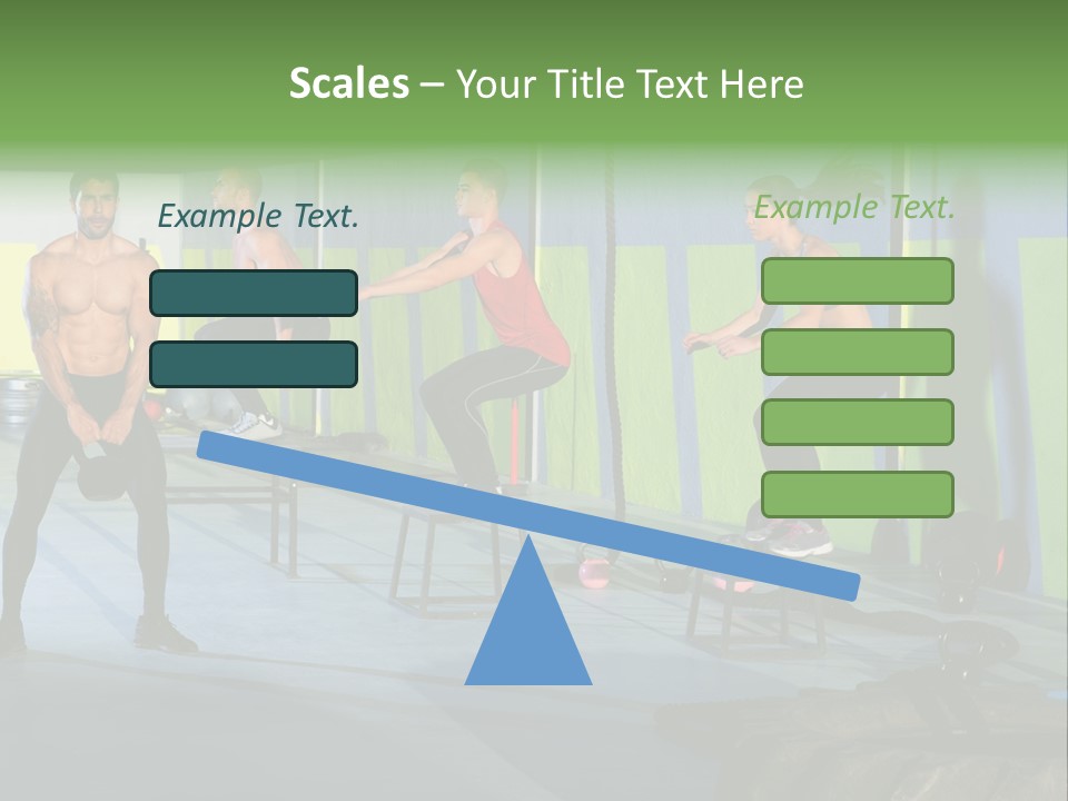 Dumbbell Lift Female PowerPoint Template