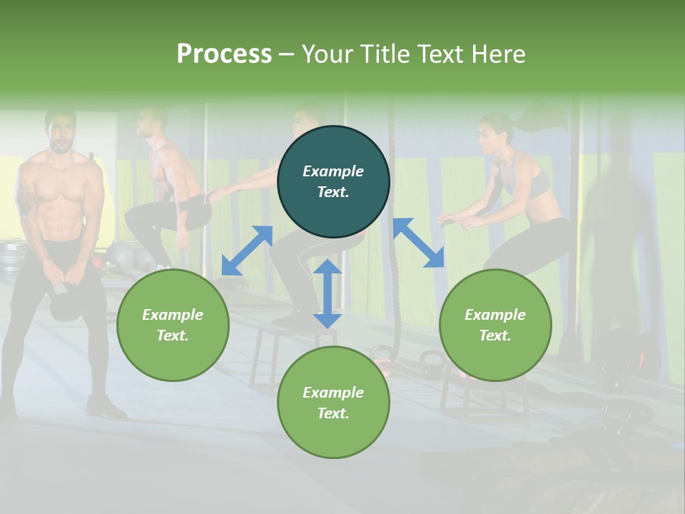 Dumbbell Lift Female PowerPoint Template