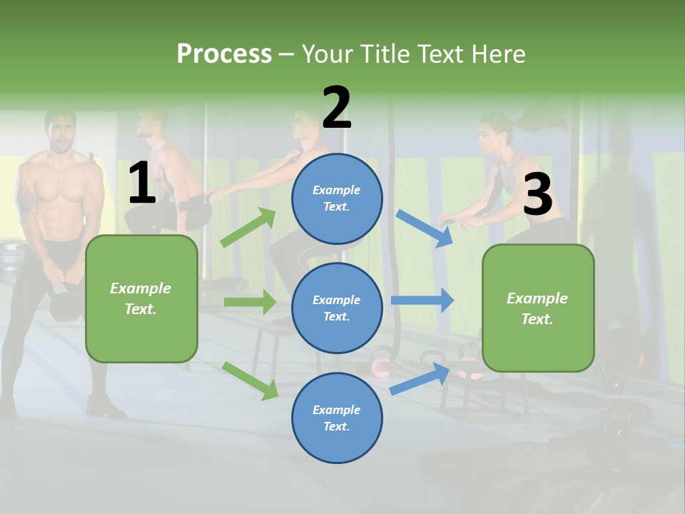 Dumbbell Lift Female PowerPoint Template