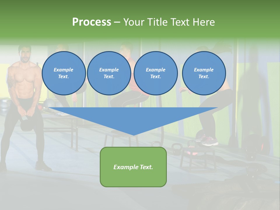 Dumbbell Lift Female PowerPoint Template