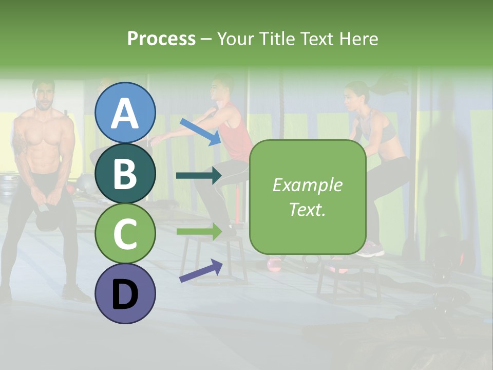 Dumbbell Lift Female PowerPoint Template