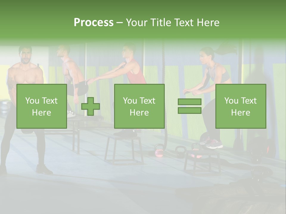 Dumbbell Lift Female PowerPoint Template
