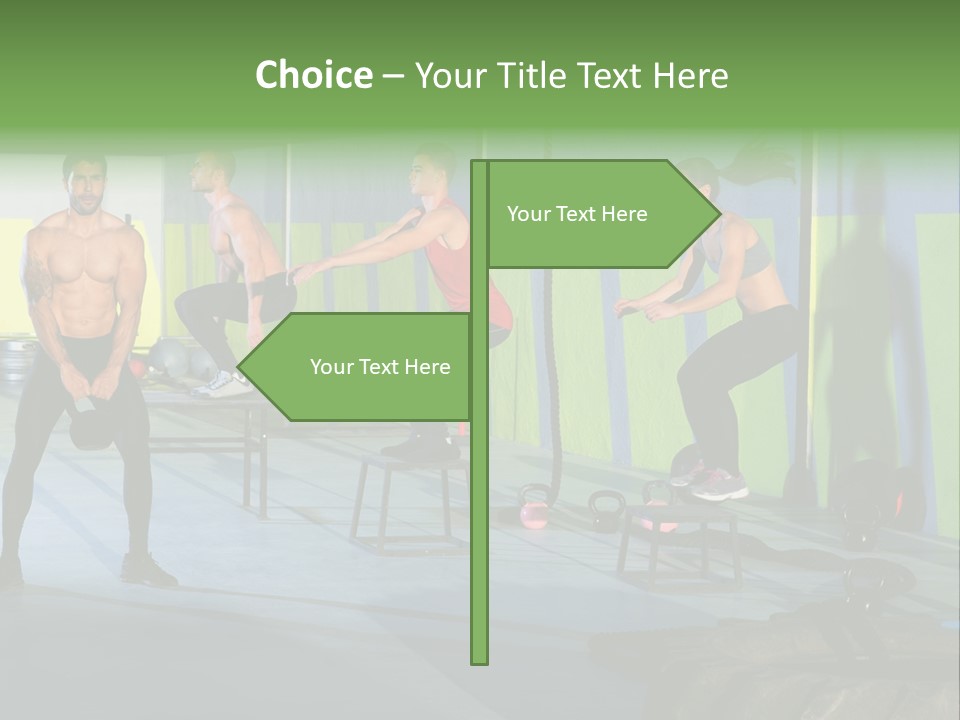 Dumbbell Lift Female PowerPoint Template