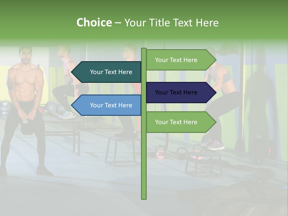 Dumbbell Lift Female PowerPoint Template