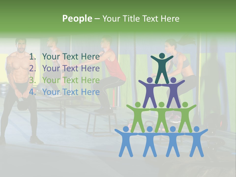 Dumbbell Lift Female PowerPoint Template