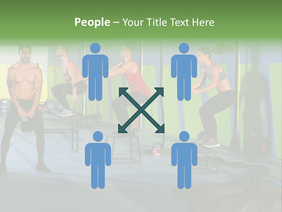 Dumbbell Lift Female PowerPoint Template