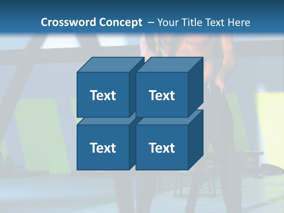 Fit Bodybuilder Caucasian PowerPoint Template