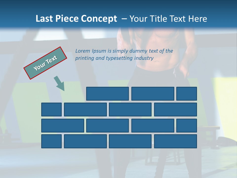 Fit Bodybuilder Caucasian PowerPoint Template
