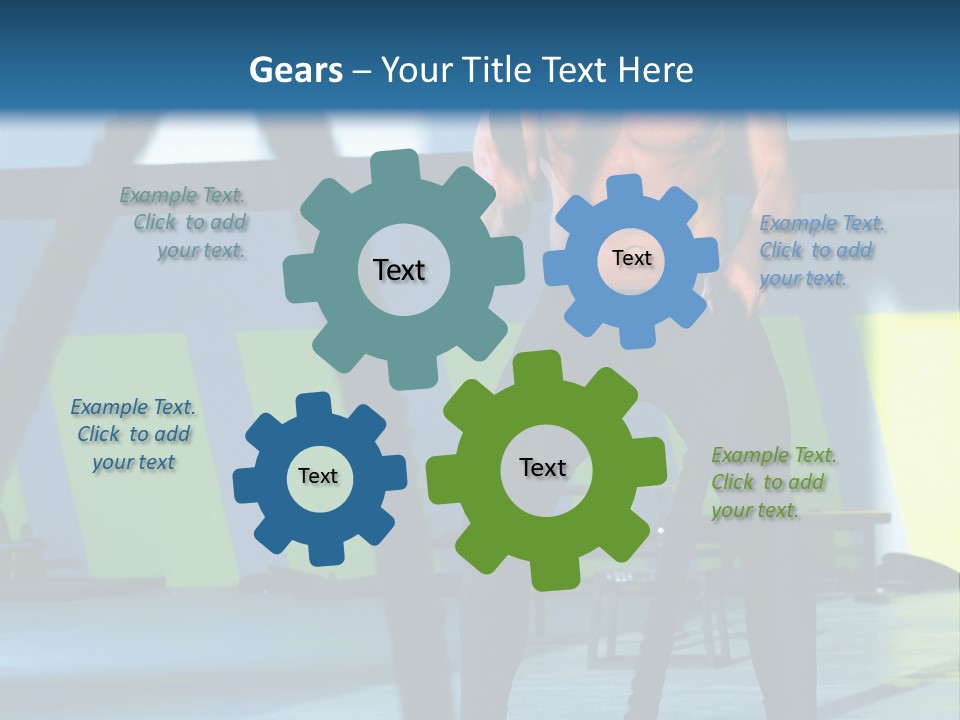 Fit Bodybuilder Caucasian PowerPoint Template