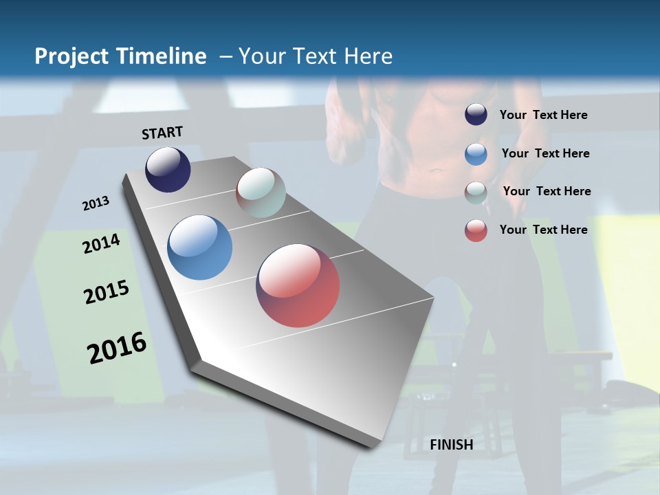 Fit Bodybuilder Caucasian PowerPoint Template