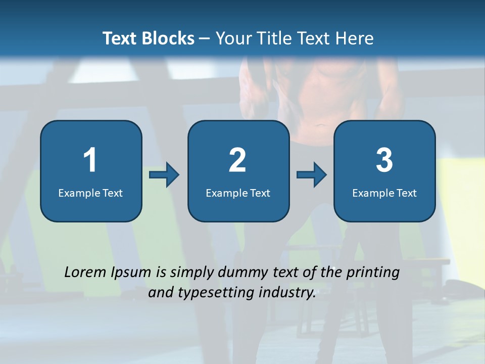 Fit Bodybuilder Caucasian PowerPoint Template