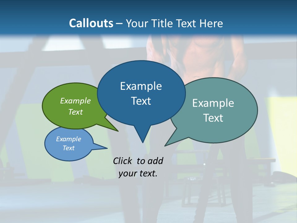 Fit Bodybuilder Caucasian PowerPoint Template