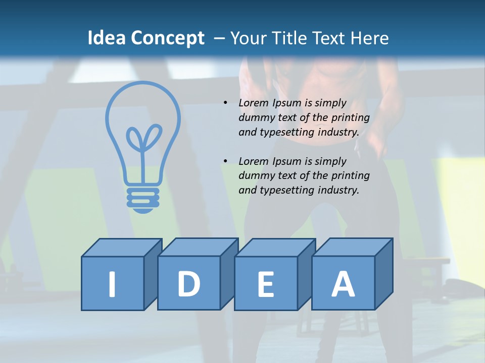 Fit Bodybuilder Caucasian PowerPoint Template