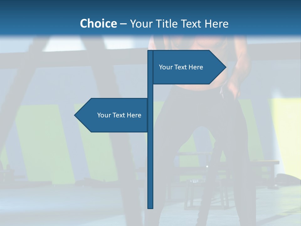 Fit Bodybuilder Caucasian PowerPoint Template