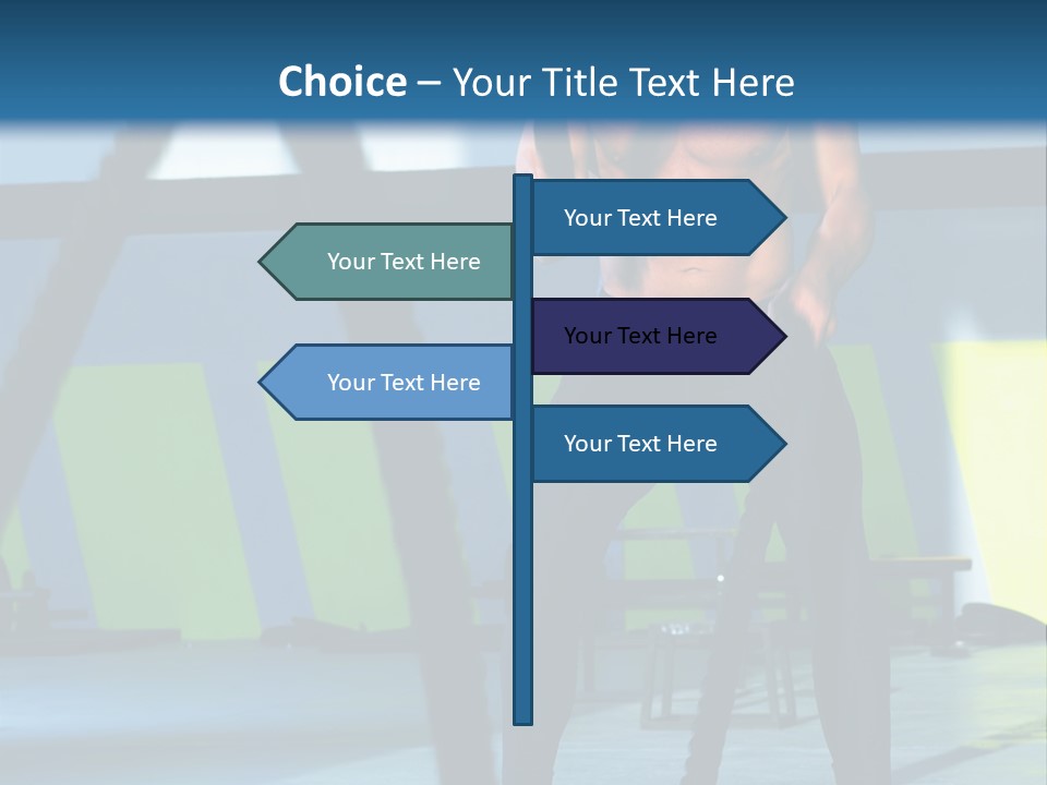 Fit Bodybuilder Caucasian PowerPoint Template