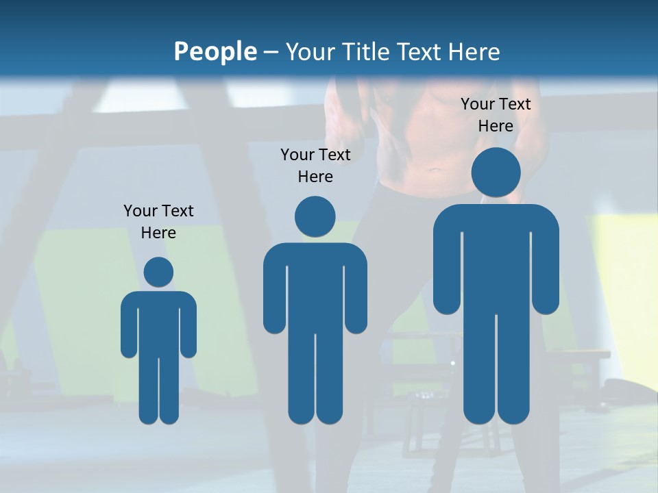 Fit Bodybuilder Caucasian PowerPoint Template