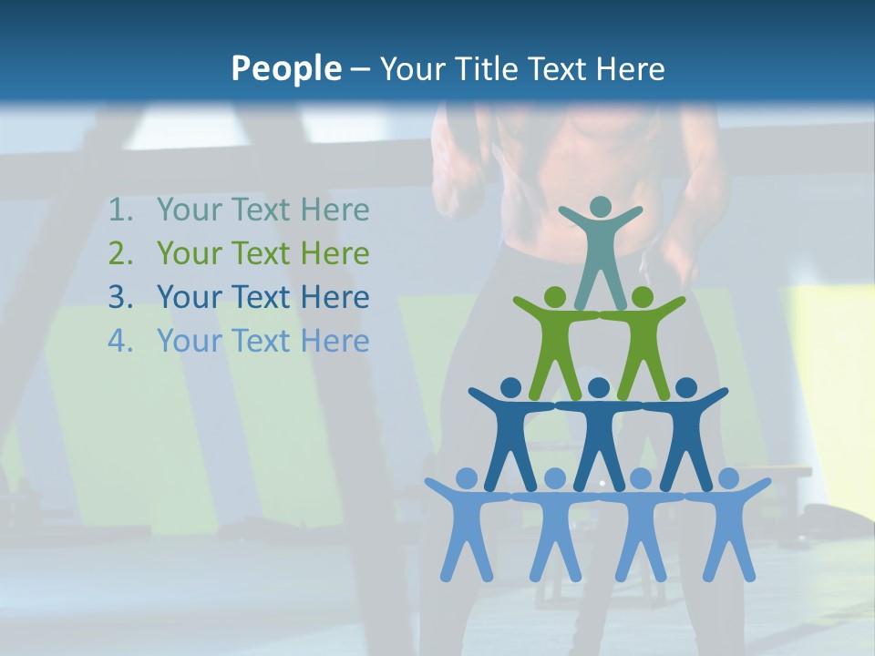 Fit Bodybuilder Caucasian PowerPoint Template