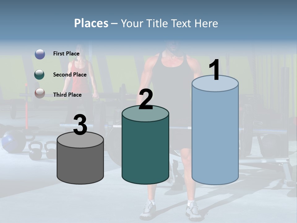 Muscular Weight Woman PowerPoint Template