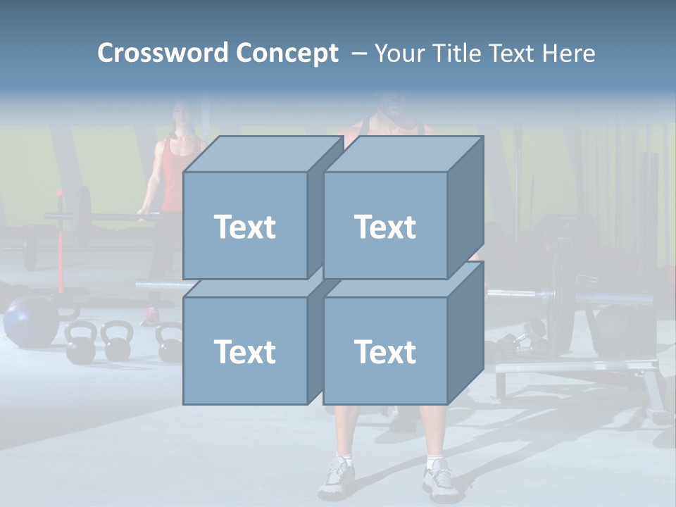 Muscular Weight Woman PowerPoint Template