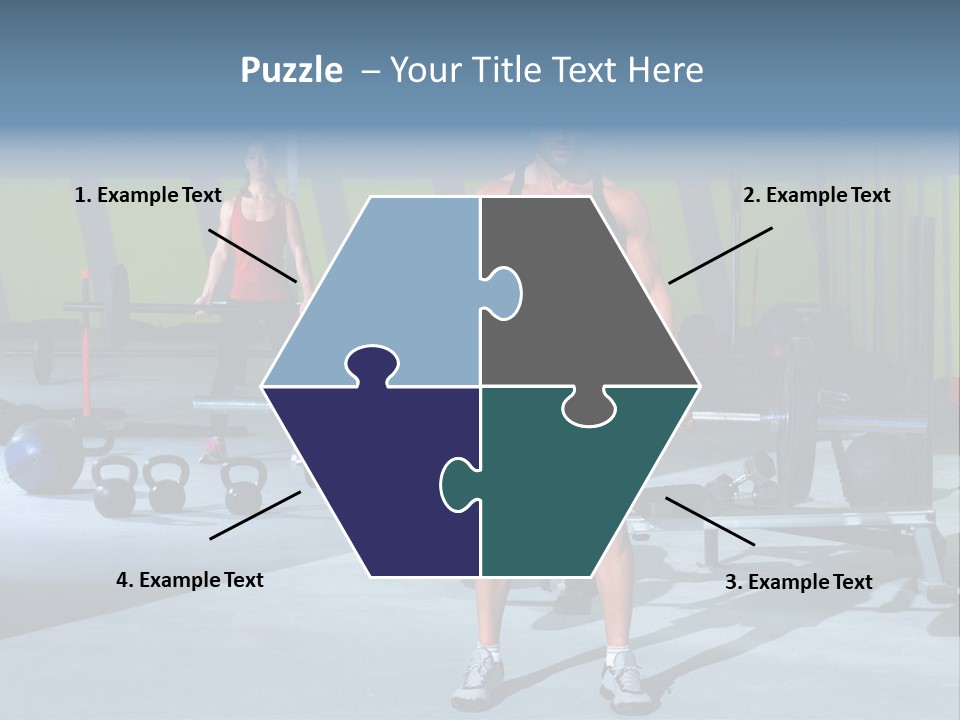 Muscular Weight Woman PowerPoint Template