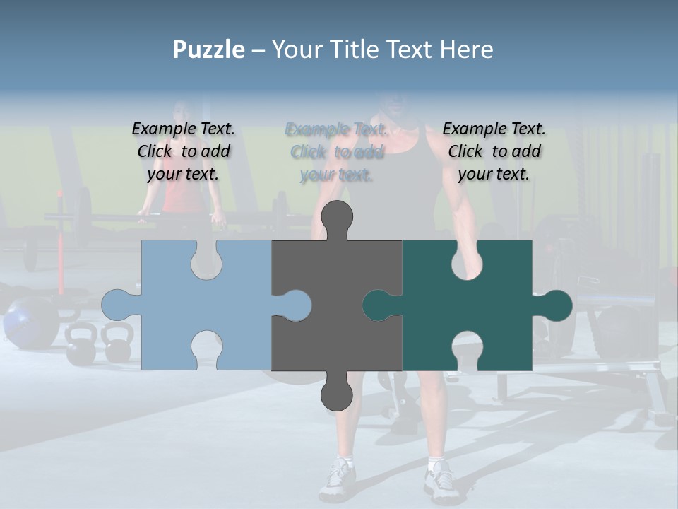 Muscular Weight Woman PowerPoint Template