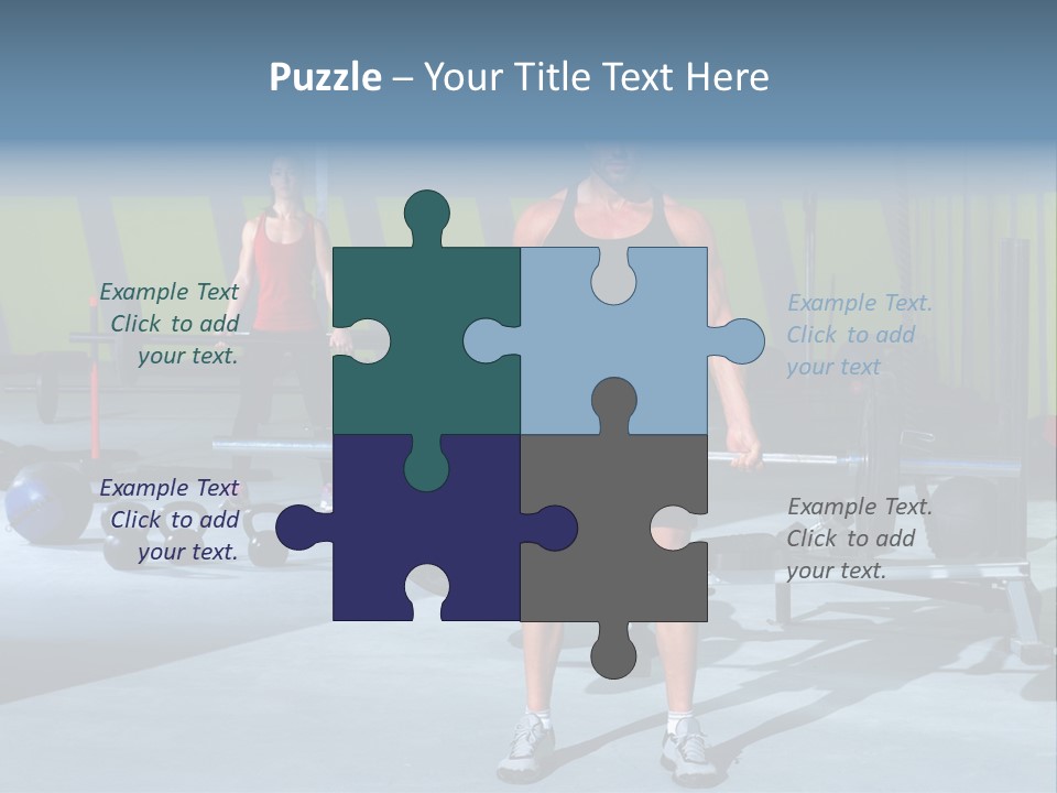 Muscular Weight Woman PowerPoint Template