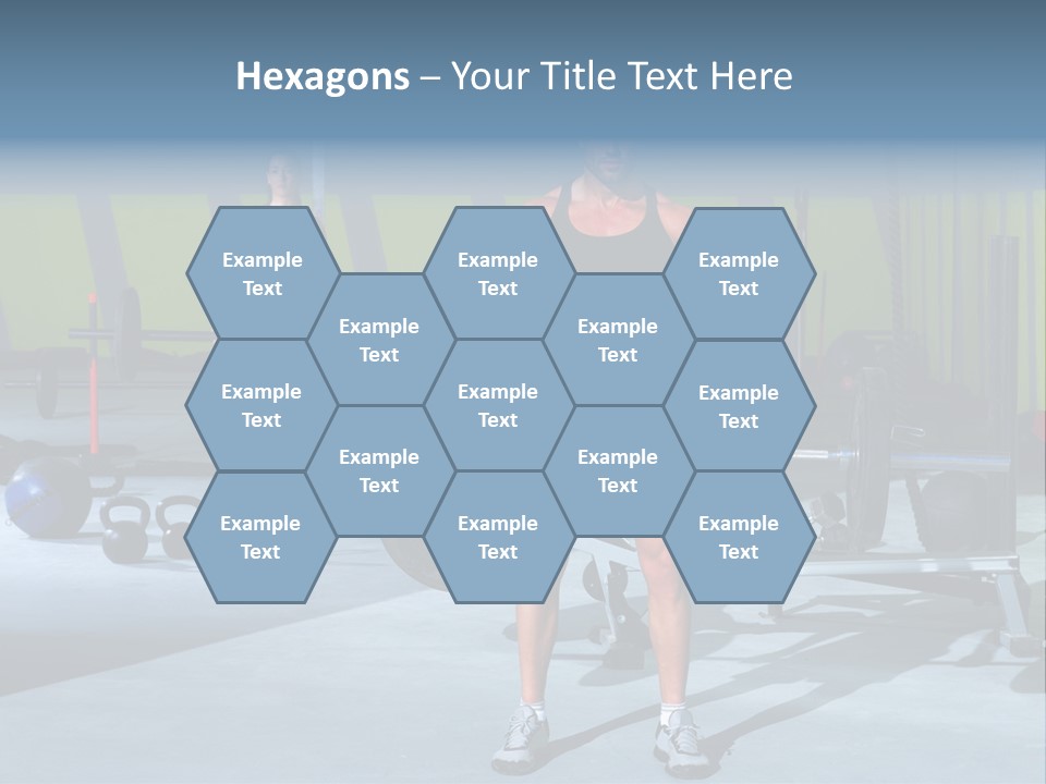 Muscular Weight Woman PowerPoint Template