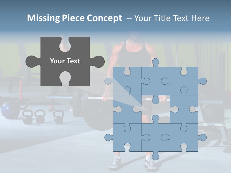 Muscular Weight Woman PowerPoint Template