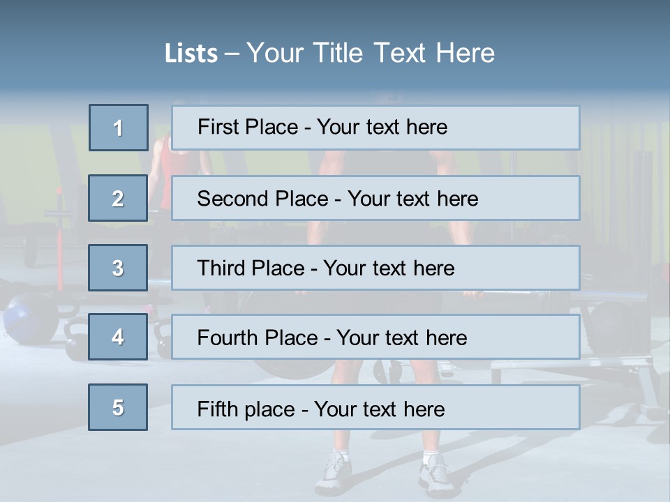 Muscular Weight Woman PowerPoint Template
