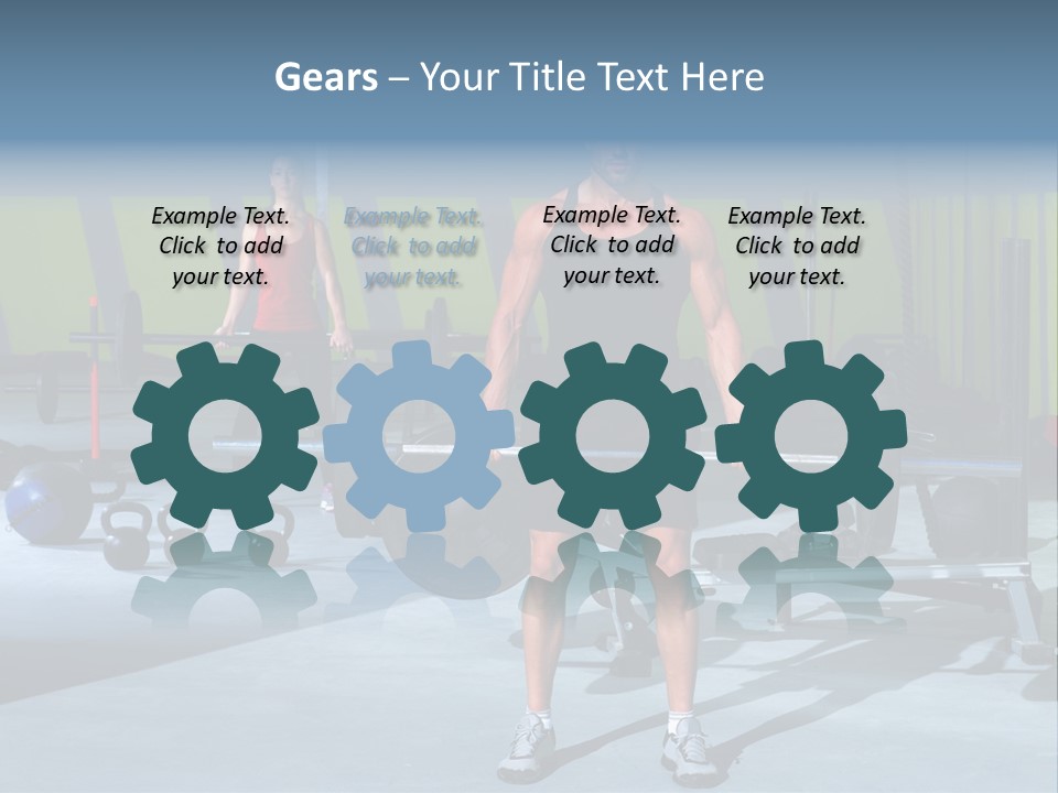 Muscular Weight Woman PowerPoint Template